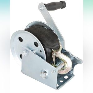 findmall Heavy Duty Hand Winch 2000lbs Hand Crank Strap Gear with 6m
